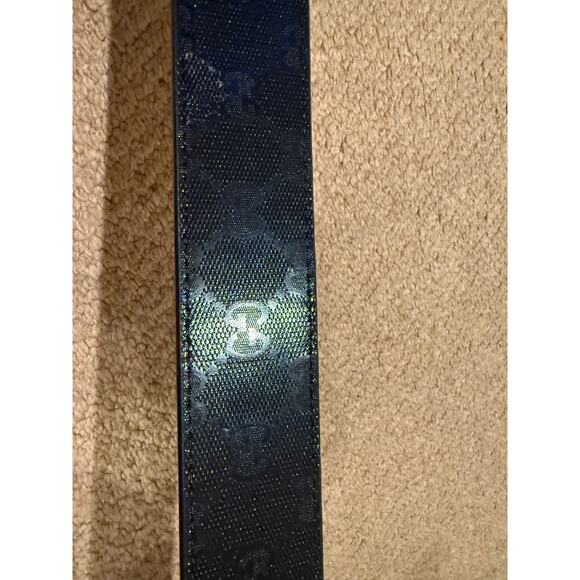 Gucci Imprime Leather Interlocking GG Logo Belt iridescent black - Picture 2 of 4